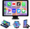 Wireless Carplay Android Auto Portable Autoradio avec Vidéo Super Link, 8 Pouces Rotatif Écran Tactile Portable Autoradio Airplay/Android Cast/Bluetooth Double/émetteur FM/Commande Vocale/TF/AUX/EQ