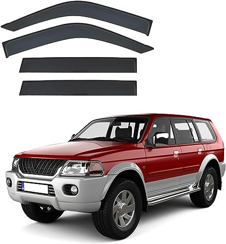 XieBin Windabweiser für Mitsubishi Pajero Sport MK1-K80-K90 1996-2007, Autofenster Regenschutz Regenabweiser Schutz Vor Wind Und Regen Passend Aerodynamisch