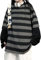 Harajuku Oversized Striped Long Sleeve T-Shirt Crew Neck Gothic Loose Couple Streetwear Tee Y2k Pullover Grey
