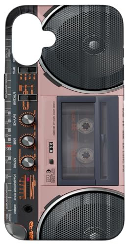 Boombox Throwback Retro Musik Stereo Pink Ghettoblaster Hülle für iPhone 16 Plus