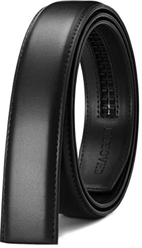 CHAOREN Ledergürtel Herren Ohne Schnalle, Automatik Gürtel Ersatz 35mm | Doppelte Zahnschiene, Hochwertiger Leder, Großer Verstellbereich, Individuell kürzbar, Business & Freizeit, Geschenkbox