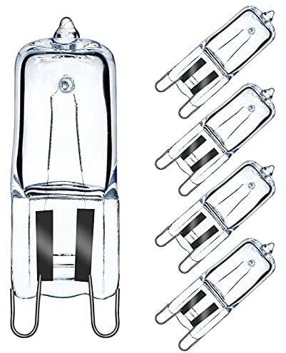 Comyan G9 Oven Bulbs 25W 230V Microwave G9 Oven Light Bulbs 300℃ Heat Tolerant for Oven, 260lm Warm White Dimmable - 5Pack