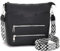 Glintify sac a main femme bandouliere tendance Noir sac femme bandoulière cuir végétal avec sangle large réglable et amovible