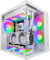 Mars Gaming MCV-One, Caja Gaming ATX, Doble Cristal Templado Continuo, Ventilador Trasero FRGB 12cm, Estructura Doble Cámara, Semitorre PC Compacta, Soporte Refrigeración Líquida hasta 240mm, Blanco