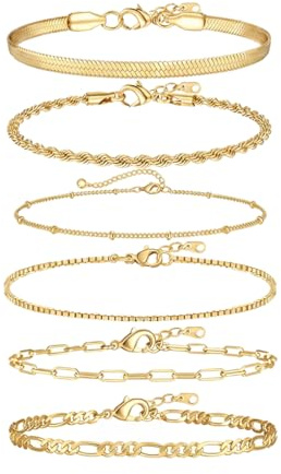 JEYORZY Damen Edelstahl Armband Set Verstellbar Zirkonia Armreif Modeschmuck Damen, m, Metall