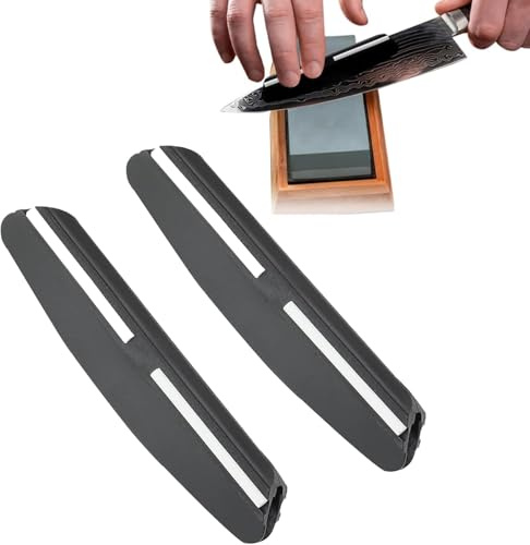 2 Pcs Knife Sharpening Angle Guide,Whetstone Angle Guide,15 Degree Knife Sharpener Guides Accessories Kit Black Fixed Angles Knives Sharpeners Holder Replacement Set for Kitchen,Restaurant,Bakery