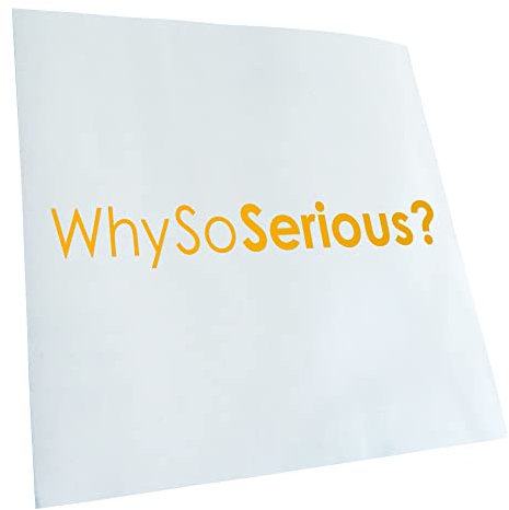 - Autoaufkleber - Why so serious? - Heckscheibe Auto Aufkleber wetterfest für Kfz LKW Mofa Truck - Sticker außen selbstklebend Tuning Zubehör für Fenster Fahrzeug Scheibe