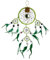 Glitzer Traumfänger Dreamcatcher 17/45 cm grün Silber TF39