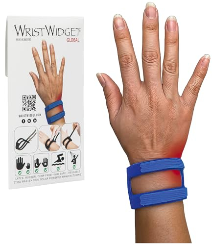 WristWidget® (Blau) Verstellbare Handgelenkstütze für TFCC-Risse, Einheitsgröße. Für linkes und rechtes Handgelenk, Gewichtsunterstützung, Übung