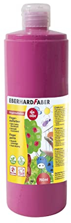 Eberhard Faber 578933 - Fingerfarbe EFA Color, manganviolett, 750 ml, schnelltrocknend und auswaschbar