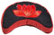 ManiBhadra Meditationskissen Lotus rot/schwarz Halbmond