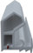 DIWARO® Stahlzargen-Dichtung SZ105 | weiß, braun, schwarz oder grau | 5 lfm für Haus- und Innentüren. Zum Schallschutz und abdichten der Tür. Bestehend aus TPE (Thermoplastischen Elastomer) (grau)