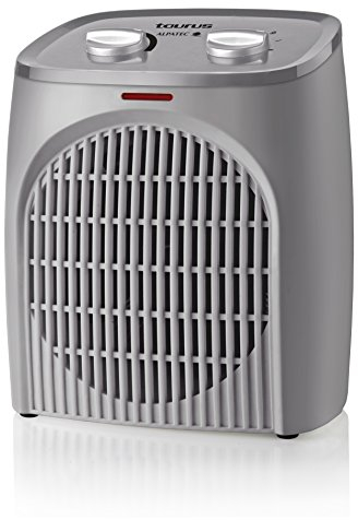 Taurus Tropicano Bagno Termoventilador, calefactor compacto, seguridad IP21 especial baños, termostato regulable, 2 velocidades de calor (1000W - 2000W) + ventilador, luz led, silencioso