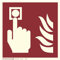 Brandmelder Schild | Aluminium langnachleuchtend | Größe: 20 x 20 cm | Symbol Schild l DIN 67510 Klasse C | Leuchtdichte 150 mcd | Brandschutzschild Brandschutzzeichen | Betriebsausstattung24®