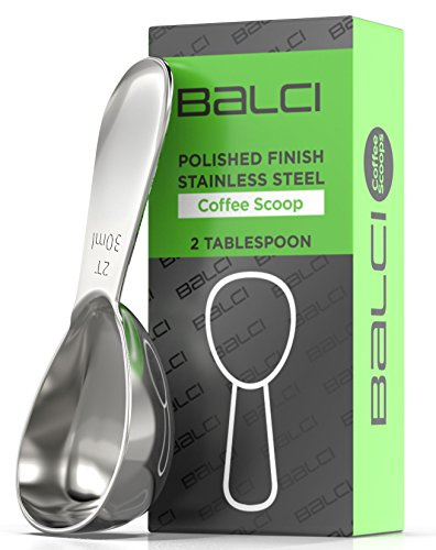 Balci - Edelstahl-Kaffeeschaufel (2 Esslöffel) exakter Messlöffel für Kaffee, Tee, Zucker, Mehl und mehr.