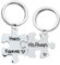Bishilin Edelstahl Schlüsselanhänger Partner Puzzle mit Gravur Hers Forever His Always Schlüsselanhänger für Damen Herren für 2