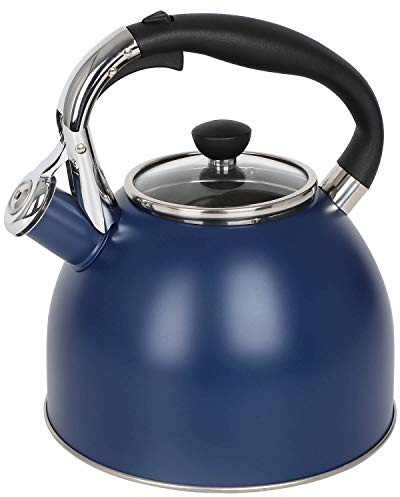 Rorence Whistling Tea Kettle for Stove Top, 2.6QT Stainless Steel Tea Pot