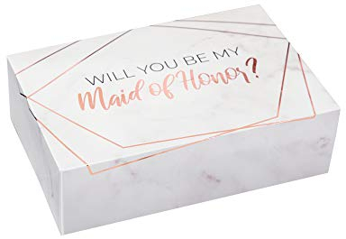 Maid of Honor Box | 1 Packung | Maid of Honor Box | Geschenk für Trauzeugin | modernes Marmor-Design