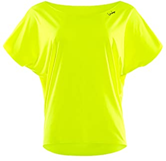 WINSHAPE Damen Super Leichtes Functional Dance-top Dt101 T-Shirt, Neon-gelb, XXL EU