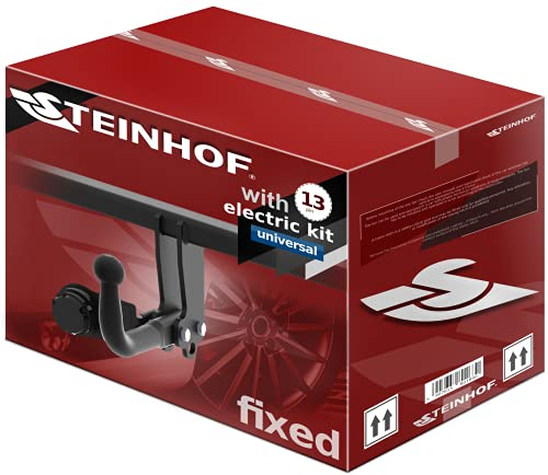 STEINHOF NEU Anhängerkupplung AHK starr kompatibel mit VW Golf V 1K Plus Minivan 5-tür 02.2005-02.2009 mit 13-polig Universal-Elektrosatz