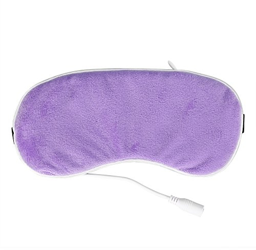 Elektrische USB beheizte Augenmaske, Dampf Lidschatten Lavendel Augenmaske, Tragbares Augenmassagegerät Zur Linderung von Blepharitis, Trockenheit, Stress, Geschwollenen Augen(Violett)