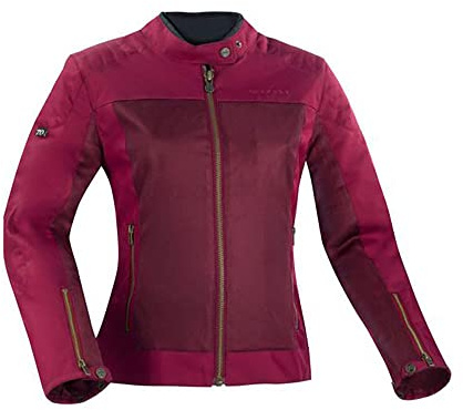 SEGURA Oskar Damen Motorrad Textiljacke, dunkelrot, 38