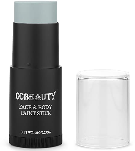 CCbeauty Light Drey Face Paint Stick,Face Painting Kit,Non Toxic SFX Makeup For Grayscale Wolf Vampire Halloween Costume Cosplay,Oil Based Professional FX Body Paint,Full Coverage Painting Foundation