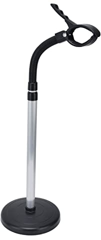 Wakects Porta Asciugacapelli da Tavolo Regolabile e Girevole a 360 Gradi Supporto per Asciugacapelli a Mani Libere per Bagno Barbiere Salone Commerciale 18x68,5-97cm