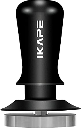IKAPE 53.3mm Espresso Tamper, Premium Barista Kaffee Tamper mit kalibrierter Feder belastet, 100% Flache Edelstahl Basis Tamper passt für Breville Serie 54mm Portafilter Korb