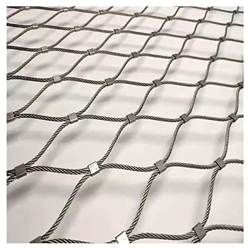 DTVEW 304 Edelstahl-Seilnetz, Multifunktionales Metallgeflecht, Maschendrahtzaun, Gartenzaun, Horizont Geflügelnetz Easy, Beweglicher Begrenzungszaun Ohne Strom(0.8x20m)
