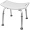 Taburete de Ducha, Altura Regulable, 51 * 39 * 60,5 cm (con Agujeros), Asiento de Ducha Antideslizante, Ayuda de Ducha, Asiento de baño