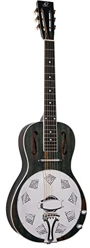 Ortega Guitars Americana Series - Guitarra resonadora vintage – electroacústica con barra de labios – Madera de caoba con acabado satinado desgastado (RRG30E-DD)