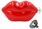 CNFLASK Lips Flask Stainless Steel Lips Shaped Hip Flask (5oz, Red)