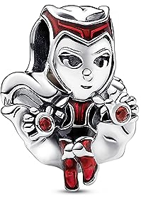 PANDORA Moments Marvel Scarlet Witch Charm aus Sterling Silber, Kristall, Kompatibel Moments Armbändern, 792763C01