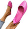 Minetom Damen Pumps Pointed Toe Kunstleder rutschfest Business Büro Flache Schuhe Ballerinas Elegant Bequem Hochzeit Abend Party Braut Schuhe A1 Rose 41 EU