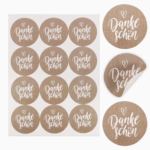 120 Stk 4cm Danke Schön Aufkleber Rund Selbstklebend Dankeschön Sticker Hochzeit Weihnachtssticker Deko Geschenksticker für Weihnachten Geburtstag Muttertag Taufe Kommunion Konfirmation