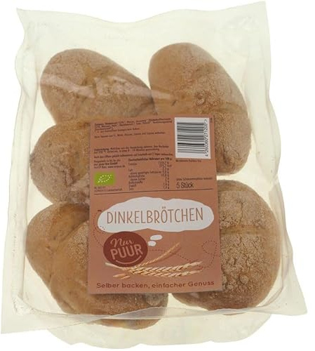Nur Puur Dinkel-Brötchen, 250g (4)