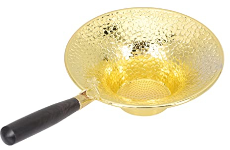 Milisten Infusore Da Tè in Rame Filtro Per Condimento Infusore Di Foglie Di Tè Imbuto Per Servire Il Tè Filtro in Metallo a Maglia Fine Tè a Rete Strumento Filtro Rame Plastica Ufficio