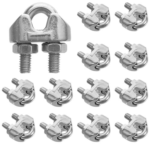Mobestech 20stücke Seilklemme Für Drahtseilklemmen Aus Edelstahl Kabelklemmen U-förmig Für Stahldrahtseile Drahtklemmen Zum Befestigen Und Verbinden