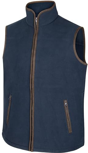Hoggs of Fife Woodhall Fleece Mens Gilet body warmer mens fleece waistcoat/sleeveless vest, Full zip and zipped pockets