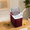 Counter Top Ice Maker Machine, Electric Ice Cube Maker, Make Ice In 6-7 Mins, 2 L, Self Cleaning, Touch led Buttons,Scoop & Basket included (Red)