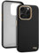 EasyAcc for iPhone 15 Pro Max Case MagSafe,Eco Leather,Dirt Resistant, Scratch-Resistant,Metal Buttons,Luxury Phone Cover for iPhone 15 Pro Max, Shockproof,Drop Protection,Black