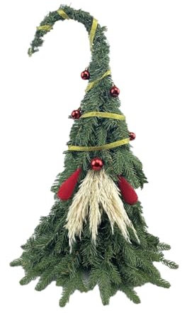 FOERPL Albero di Natale Storto 50 cm, Decorazione Stravagante Artificiale Verde per Feste Natalizie