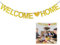 Welcome Home Banner, Hausdekoration, Welcome Home Deko Familie Partei Willkommen Zuhause Banner für Familie Rückkehr Familienfeiern (Gold)
