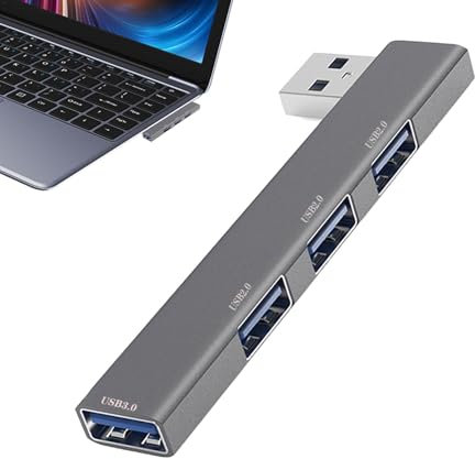Generic Hub USB 3.0, 4 Porte, Trasferimento Dati Veloce, Compatibile con Stampanti, Tastiere, Mouse, Chiavette USB