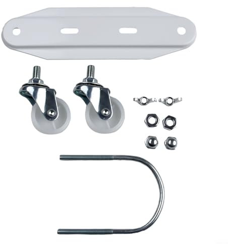 Soporte de radiador eléctrico de 2 piezas, soportes rodantes para calentadores eléctricos, base de rueda de aceite de polea de radiador, soporte especial para radiador eléctrico (blanco)