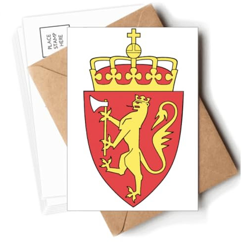 Postkarten, Umschläge, Motiv: Norwegen, EU Nationalemblem, blanko, Notizkarten, Versandkarten