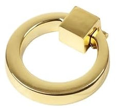 Türklopfer Antik, 1Pc Kreis Türklopfer Zink-legierung Front Türklopfer Ring for Home Dekorative(Gold)