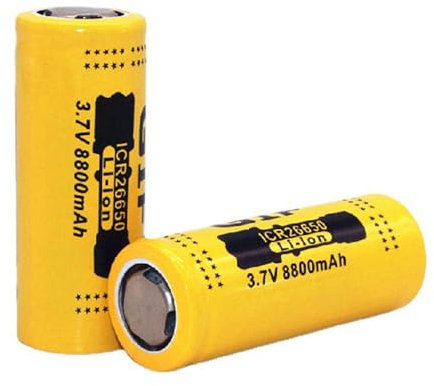DUBEI Batteria Ricaricabile agli Ioni di Litio Ad Alte Prestazioni da 3,7 V 8800 mAh, Adatta per Fari/Torce A LED/Auto RC ECC., 2 Pezzi