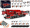 MOCSETS Technik Kran für Liebherr LTM 11200, Mit 20Motoren und Pneumatik Set, Groß Klemmbausteine Kranwagen Modellbausatz aus 8056+ Teile, APP-Steuerung (Rot)